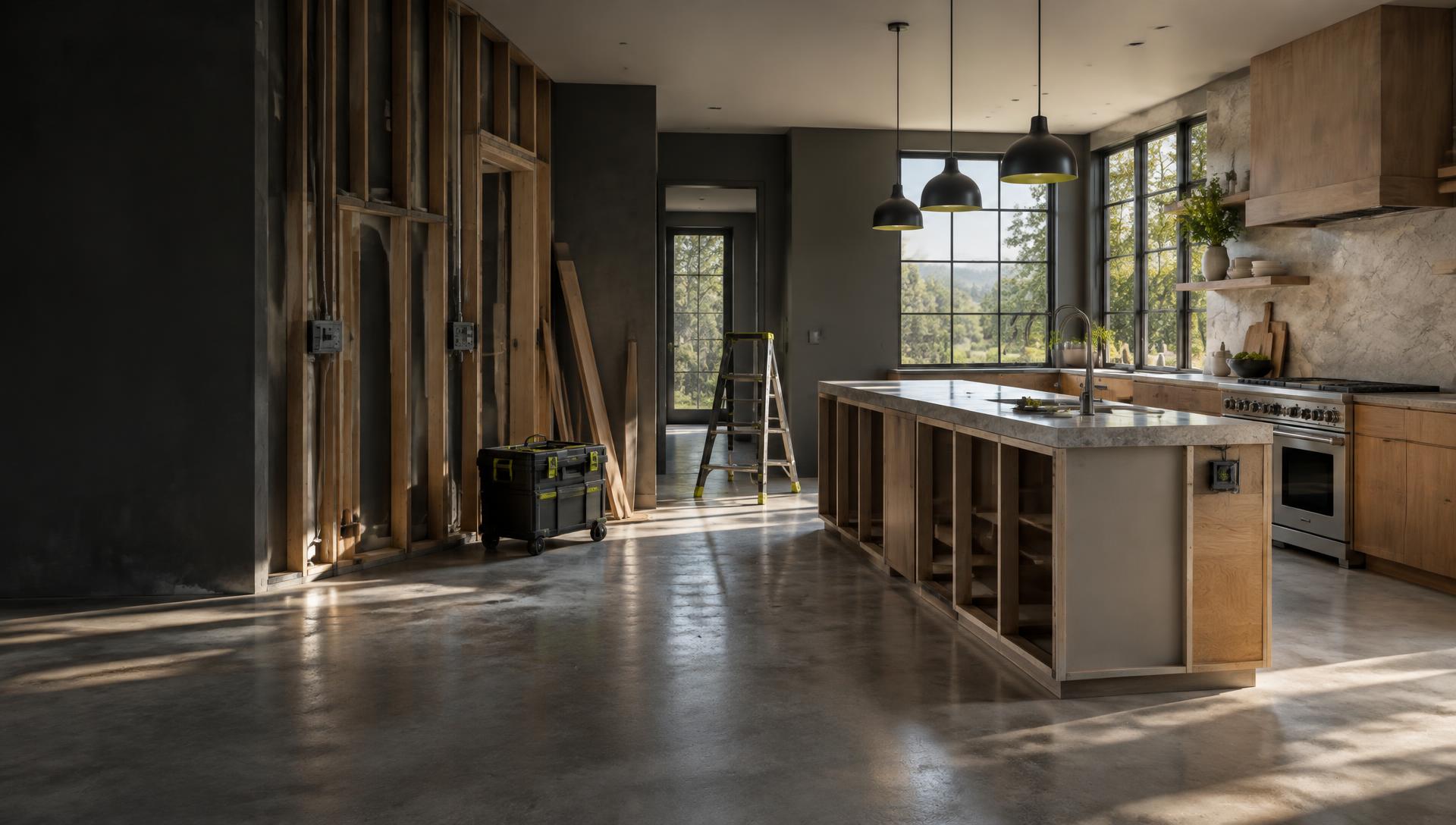 A contemporary kitchen renovation in progress